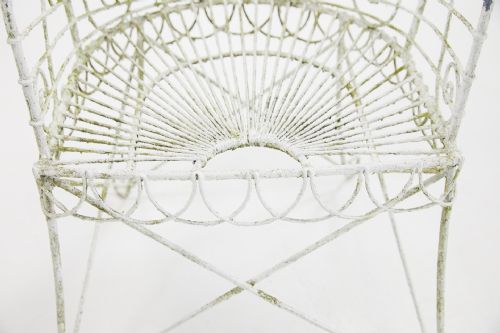 PAIR OF EARLY 20TH CENTURY FRENCH IRON AND WIRE ARMCHAIRS - ADDITIONAL PHOTO 5