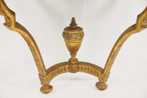 SMALL 18TH CENTURY FRENCH CONSOLE TABLE WITH ORIGINAL MARBLE TOP - ADDITIONAL PHOTO 5