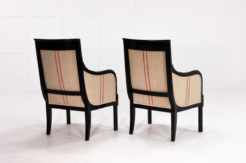 PAIR OF EARLY 19TH CENTURY EBONISED FRENCH CHAIRS - ADDITIONAL PHOTO 2