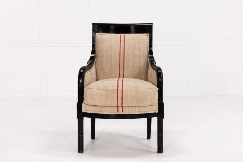 PAIR OF EARLY 19TH CENTURY EBONISED FRENCH CHAIRS - ADDITIONAL PHOTO 3