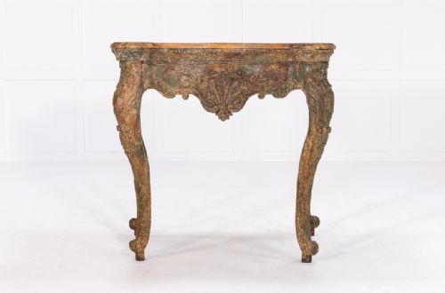 18th century spanish carved pine console table - CATEGORY: ANTIQUE TABLES - DATED 18TH CENTURY