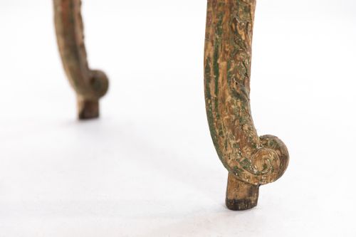 18TH CENTURY SPANISH CARVED PINE CONSOLE TABLE - ADDITIONAL PHOTO 3