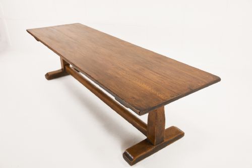 large 1930s oak refectory dining table - CATEGORY: ANTIQUE TABLES - DATED 1930