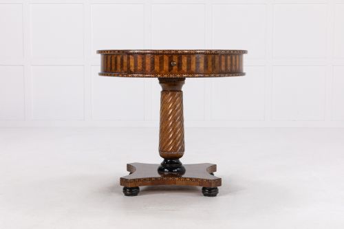 1960s italian walnut occasional inlaid table - CATEGORY: ANTIQUE TABLES - DATED 1960