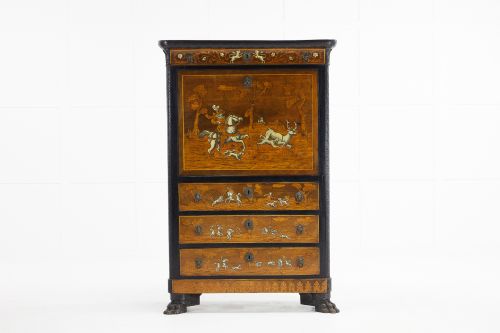 18TH CENTURY ITALIAN INLAID AND MARQUETRY CABINET - ADDITIONAL PHOTO 1