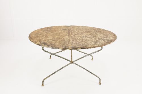 large size early 20th century french wrought iron table - CATEGORY: ANTIQUE TABLES - DATED 1920