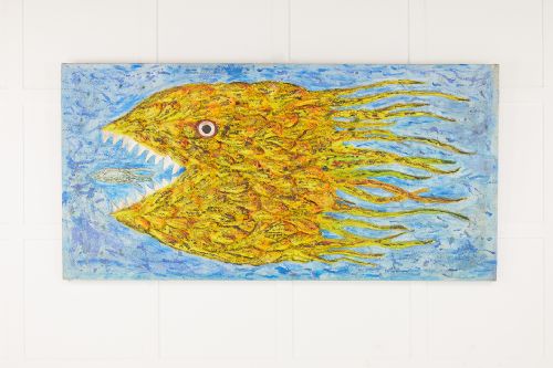 1960s papier mch artwork - CATEGORY: ANTIQUE ART - DATED 1860