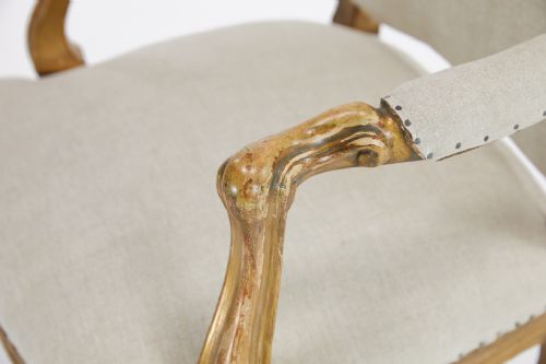 PAIR OF 19TH CENTURY ITALIAN GILT ARMCHAIRS - ADDITIONAL PHOTO 4