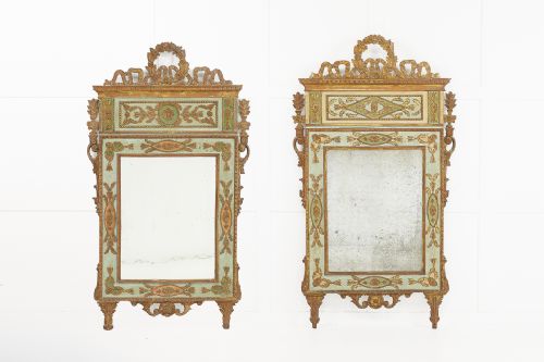 pair of 18th century italian mirrors with original paint and gilding - CATEGORY: ANTIQUE MIRRORS - DATED 18TH CENTURY