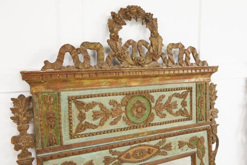 PAIR OF 18TH CENTURY ITALIAN MIRRORS WITH ORIGINAL PAINT AND GILDING - ADDITIONAL PHOTO 2