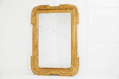 19th century italian gilt mirror - CATEGORY: ANTIQUE MIRRORS - DATED 19TH CENTURY
