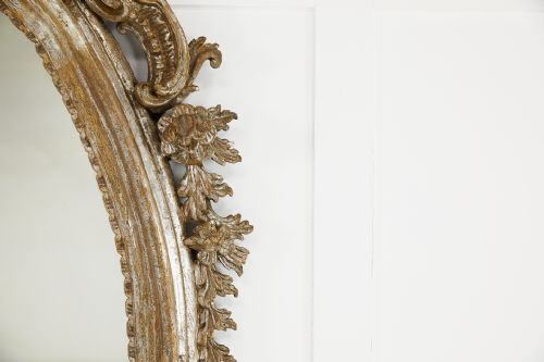 LARGE 18TH CENTURY ITALIAN SILVER GILT MIRROR - ADDITIONAL PHOTO 3