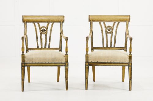 PAIR OF EARLY 20TH CENTURY FRENCH PAINTED CHAIRS - ADDITIONAL PHOTO 3