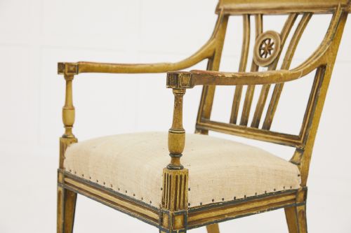 PAIR OF EARLY 20TH CENTURY FRENCH PAINTED CHAIRS - ADDITIONAL PHOTO 6