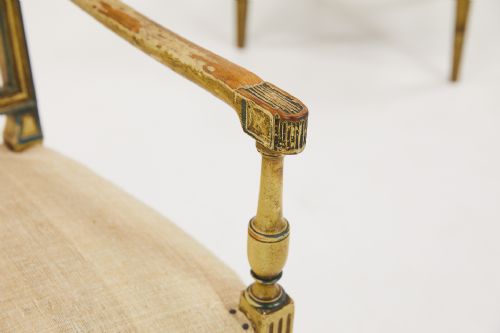 PAIR OF EARLY 20TH CENTURY FRENCH PAINTED CHAIRS - ADDITIONAL PHOTO 7