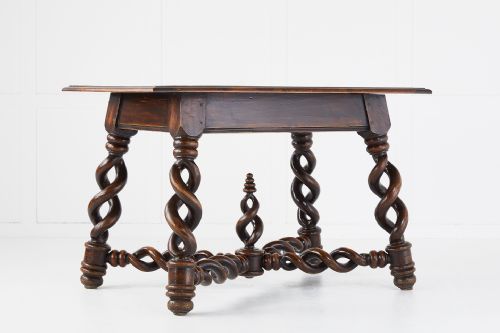 19th century french walnut barley twist table - CATEGORY: ANTIQUE TABLES - DATED 19TH CENTURY