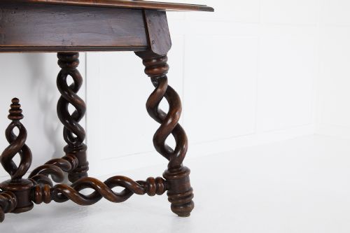19TH CENTURY FRENCH WALNUT BARLEY TWIST TABLE - ADDITIONAL PHOTO 4