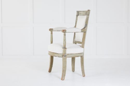 SET OF FOUR FRENCH LATE 18TH CENTURY PAINTED ARMCHAIRS - ADDITIONAL PHOTO 3