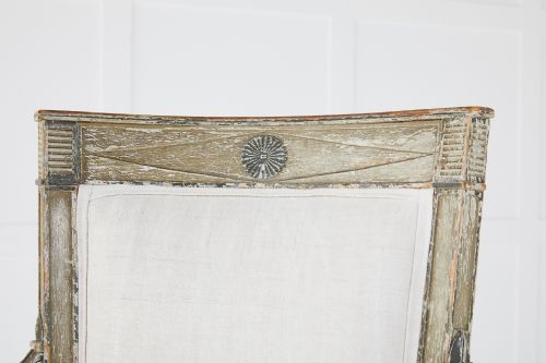 SET OF FOUR FRENCH LATE 18TH CENTURY PAINTED ARMCHAIRS - ADDITIONAL PHOTO 4
