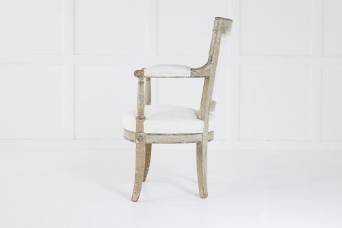 PAIR OF FRENCH LATE 18TH CENTURY PAINTED ARMCHAIRS - ADDITIONAL PHOTO 4