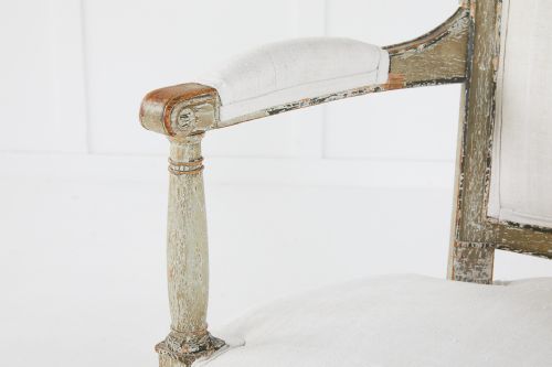 PAIR OF FRENCH LATE 18TH CENTURY PAINTED ARMCHAIRS - ADDITIONAL PHOTO 7