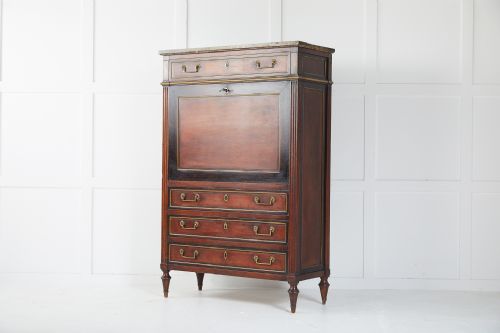 LATE 18TH CENTURY FRENCH CHERRYWOOD SECRTAIRE ABATTANT - ADDITIONAL PHOTO 1
