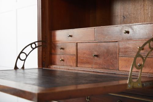 LATE 18TH CENTURY FRENCH CHERRYWOOD SECRTAIRE ABATTANT - ADDITIONAL PHOTO 6