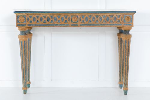 18th century console table with marble top - CATEGORY: ANTIQUE TABLES - DATED 18TH CENTURY