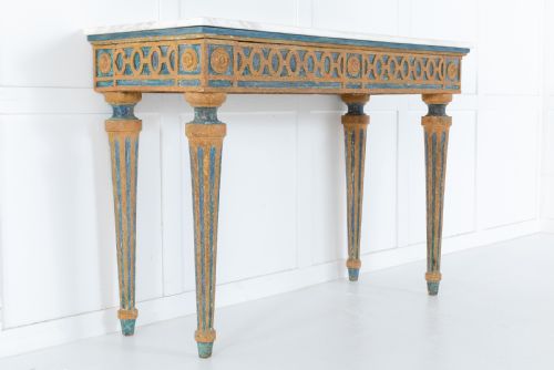 18TH CENTURY CONSOLE TABLE WITH MARBLE TOP - ADDITIONAL PHOTO 1