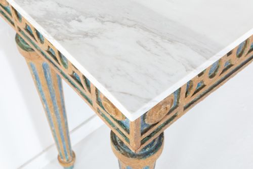 18TH CENTURY CONSOLE TABLE WITH MARBLE TOP - ADDITIONAL PHOTO 3