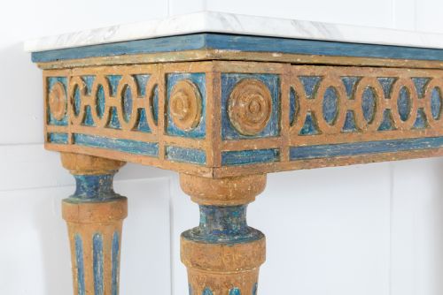 18TH CENTURY CONSOLE TABLE WITH MARBLE TOP - ADDITIONAL PHOTO 4