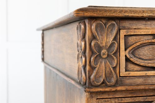 19TH CENTURY ENGLISH GOTHIC OAK DESK - ADDITIONAL PHOTO 3