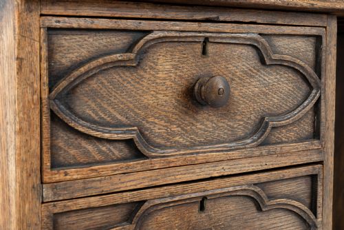 19TH CENTURY ENGLISH GOTHIC OAK DESK - ADDITIONAL PHOTO 4