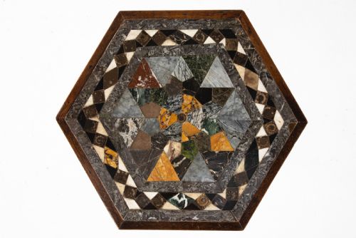 EARLY 19TH CENTURY OAK SPECIMEN MARBLE TOP TABLE - ADDITIONAL PHOTO 3