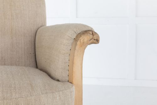 SMALL BLEACHED OAK SOFA - ADDITIONAL PHOTO 2