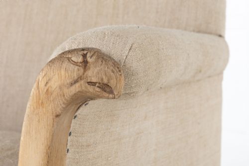 SMALL BLEACHED OAK SOFA - ADDITIONAL PHOTO 4