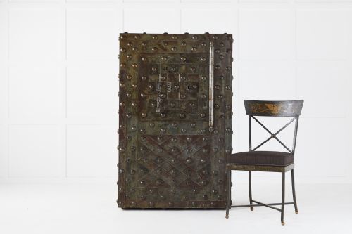 mid 19th century large french wrought iron safe by magaud de charf - CATEGORY: ANTIQUE METAL - DATED 19TH CENTURY