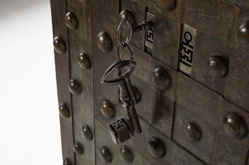 MID 19TH CENTURY LARGE FRENCH WROUGHT IRON SAFE BY MAGAUD DE CHARF - ADDITIONAL PHOTO 4