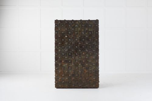 MID 19TH CENTURY LARGE FRENCH WROUGHT IRON SAFE BY MAGAUD DE CHARF - ADDITIONAL PHOTO 9
