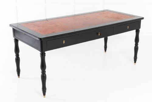 mid 20th century ebonised bureau plat - CATEGORY: ANTIQUE BUREAU - DATED 1950