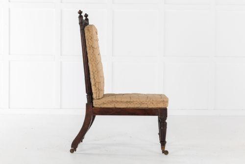 19TH CENTURY ENGLISH REGENCY SIMULATED ROSEWOOD CHAIR - ADDITIONAL PHOTO 1