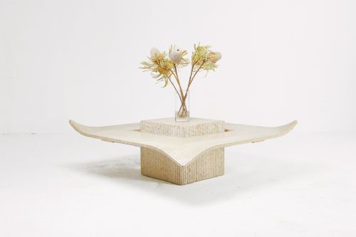 1960S TRAVERTINE COFFEE TABLE - ADDITIONAL PHOTO 2
