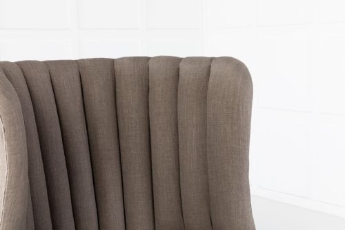 LATE 19TH CENTURY ENGLISH MAHOGANY BARREL BACK WING CHAIR - ADDITIONAL PHOTO 6