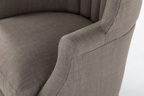 LATE 19TH CENTURY ENGLISH MAHOGANY BARREL BACK WING CHAIR - ADDITIONAL PHOTO 7