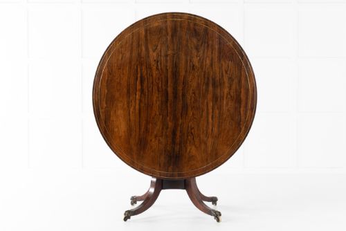 regency rosewood brass strung centre table - CATEGORY: ANTIQUE TABLES - DATED REGENCY