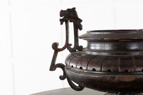 19TH CENTURY ENGLISH CARVED OAK URN - ADDITIONAL PHOTO 2