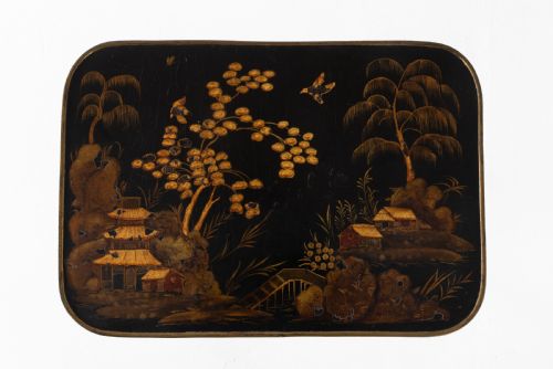 19TH CENTURY REGENCY CHINOISERIE LACQUERED OCCASIONAL TABLE - ADDITIONAL PHOTO 5