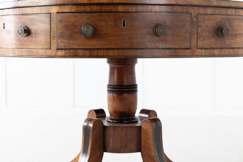 REGENCY MAHOGANY DRUM TABLE - ADDITIONAL PHOTO 1