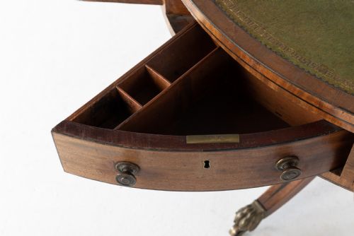 REGENCY MAHOGANY DRUM TABLE - ADDITIONAL PHOTO 5