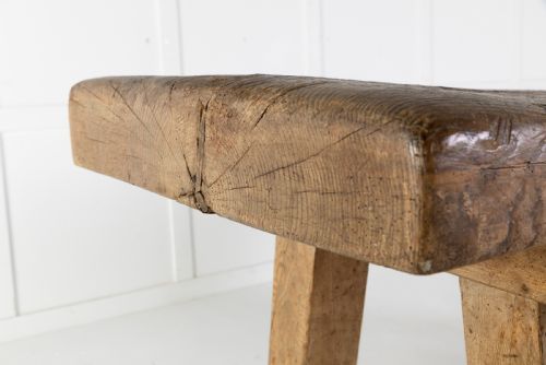 RUSTIC 19TH CENTURY ENGLISH CHOPPING BLOCK - ADDITIONAL PHOTO 2